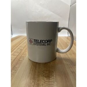 Telecorp Systems Inc Coffee Mug White Ceramic Logo Business Corporate Gift